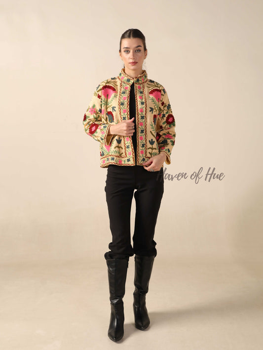 Yellow Embroidered Jacket
