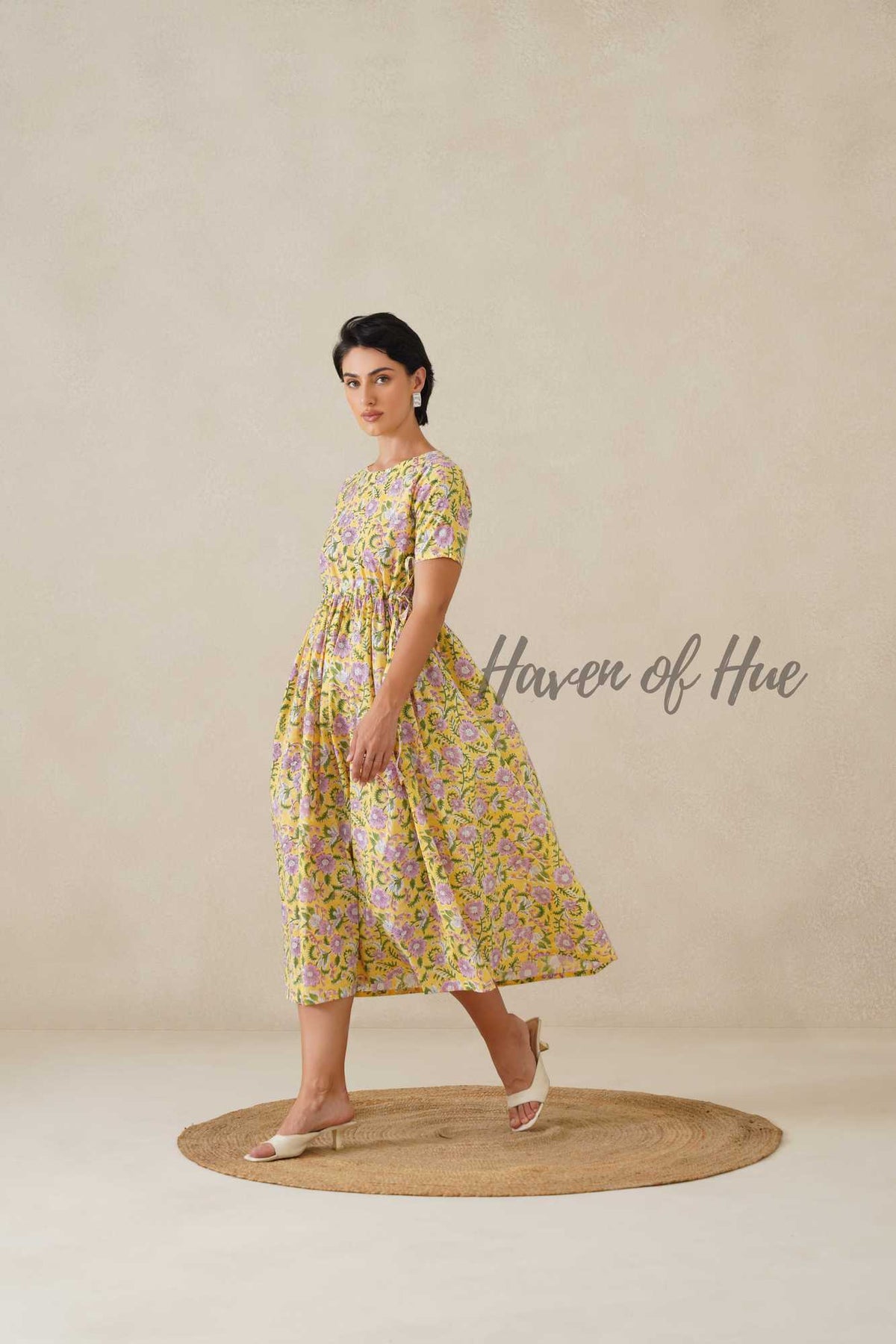 Yellow Printed Dress