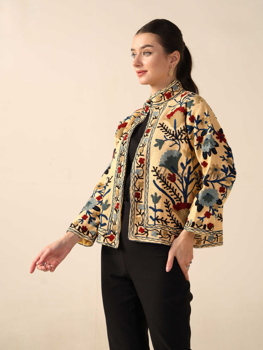 Yellow Embroidered Jacket