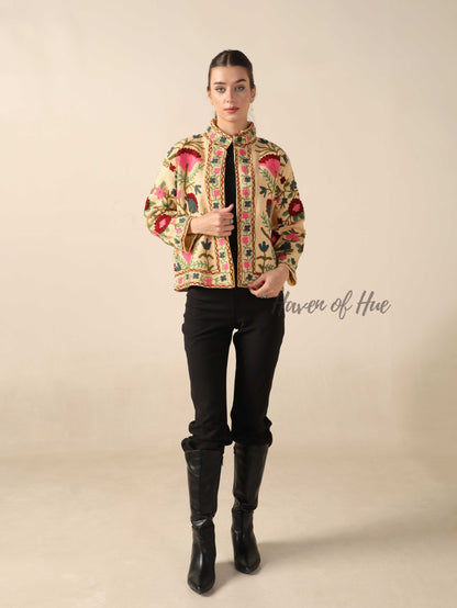 Yellow Embroidered Jacket