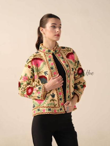 Yellow Embroidered Jacket