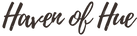 Logo with 'Haven of Hue' text on a white background