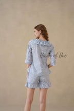 Blue Hand Block Print Cotton Floral Co-ord Set