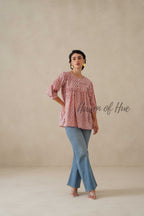 Women Cotton Tunic Top | Hand Block Print Boho Floral Top - 100% Breathable Cotton