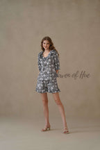 Black Hand Block Print Cotton Floral Co-ord Set