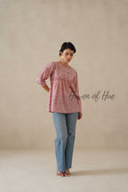 Women Cotton Tunic Top | Hand Block Print Boho Floral Top - 100% Breathable Cotton