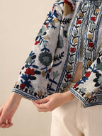 Women’s Cotton Suzani Jacket Coat TNT Fabric Layering Jacket One Size Fit