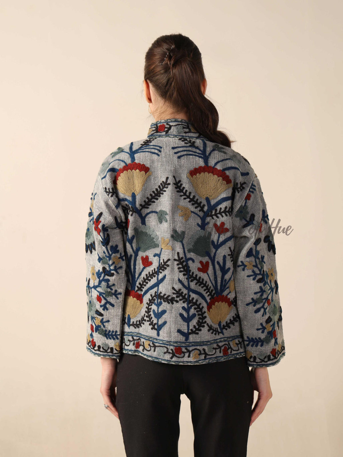 Women’s Cotton Suzani Jacket Boho Embroidery Coat, TNT Fabric Handmade Winter Outerwear Jacket