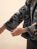 Women’s Cotton Suzani Jacket Boho Embroidery Coat, TNT Fabric Handmade Winter Outerwear Jacket