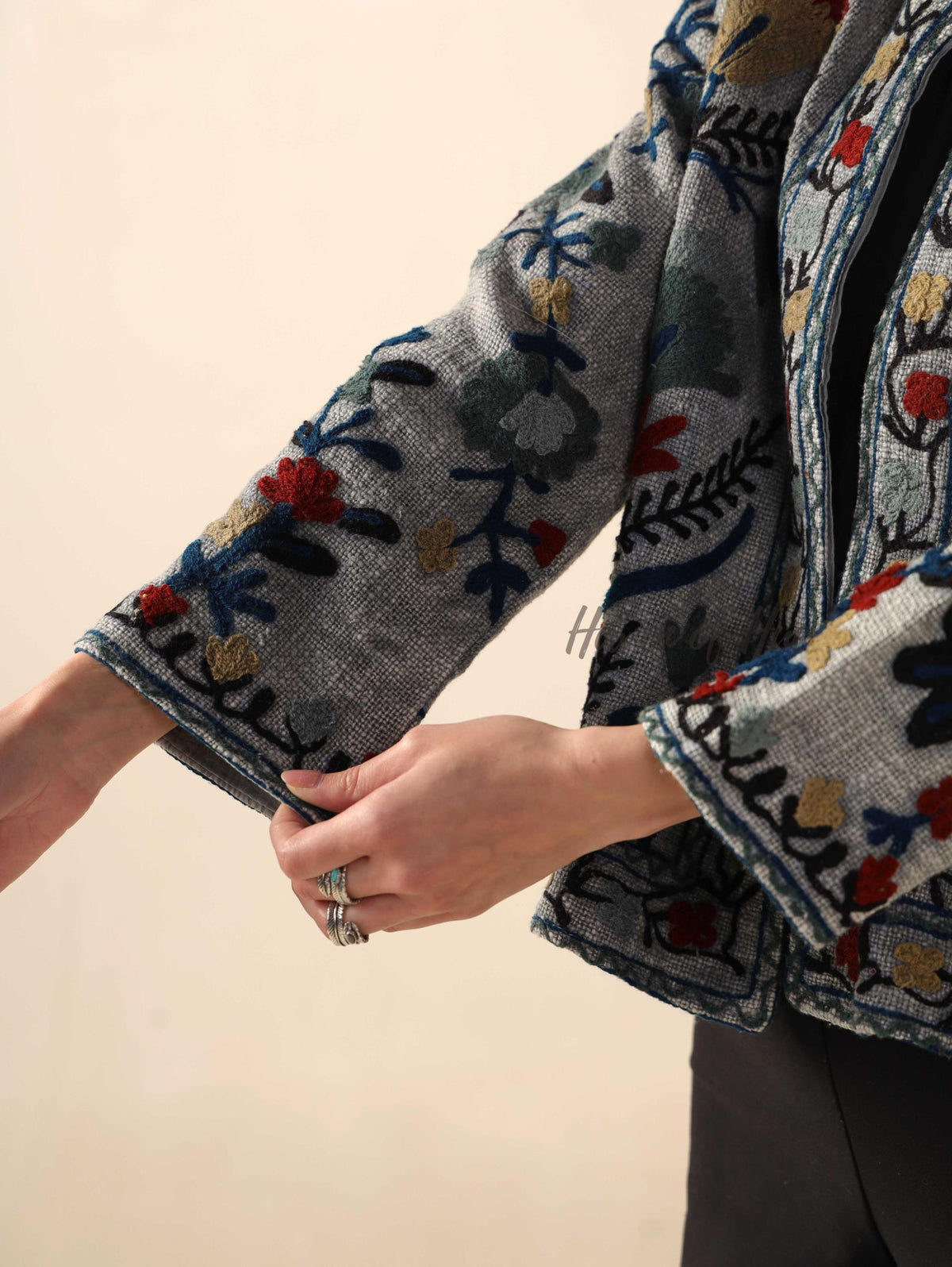 Women’s Cotton Suzani Jacket Boho Embroidery Coat, TNT Fabric Handmade Winter Outerwear Jacket