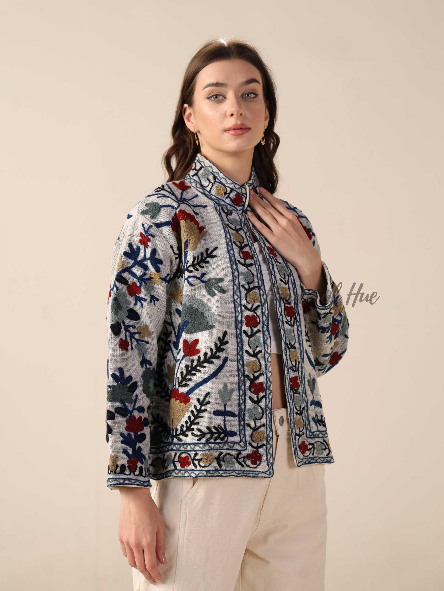 Women’s Cotton Suzani Jacket Coat TNT Fabric Layering Jacket One Size Fit