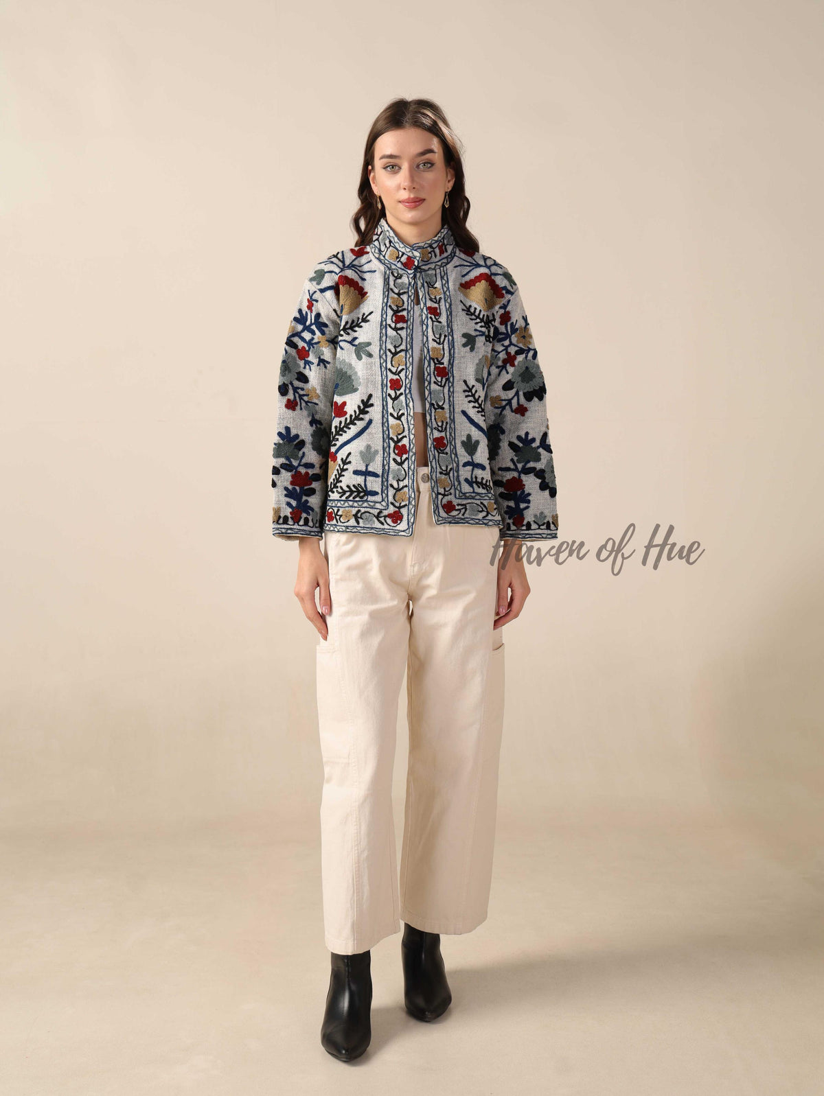 Women’s Cotton Suzani Jacket Coat TNT Fabric Layering Jacket One Size Fit