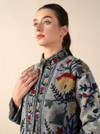 Women’s Cotton Suzani Jacket Boho Embroidery Coat, TNT Fabric Handmade Winter Outerwear Jacket