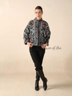 Women’s Cotton Suzani Jacket Boho Embroidery Coat, TNT Fabric Handmade Winter Outerwear Jacket
